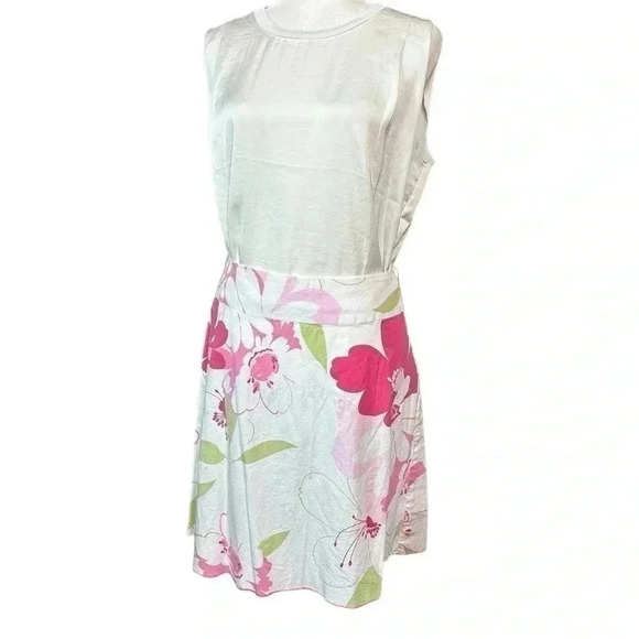 Soulmates Aline Pink Green Garden Party skirt Size 7 - Picture 1 of 6